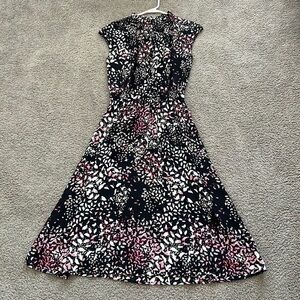 NWT Banana Republic Floral Cap Sleeve Blouson Midi Dress